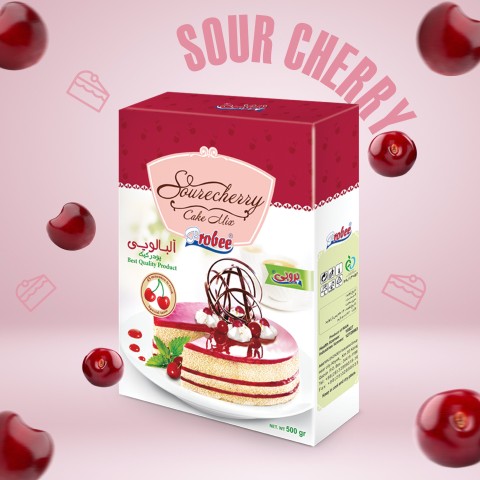 پودر کیک آلبالویی