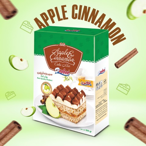 پودر کیک سیب و دارچین